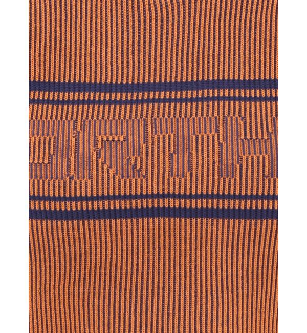 MURUA「バイカラーロゴハーフニット」|ニット・セーター|