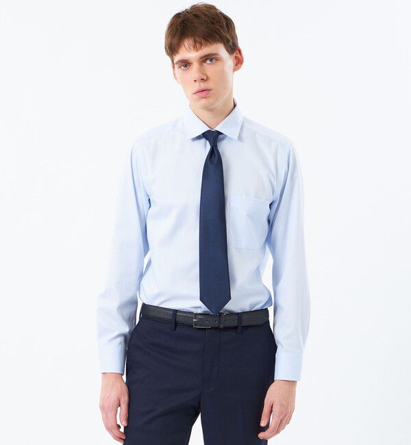 MACKINTOSH PHILOSOPHY「オックス/ストライプ/チェック/セミワイドシャツ」|シャツ・ブラウス|ブルー