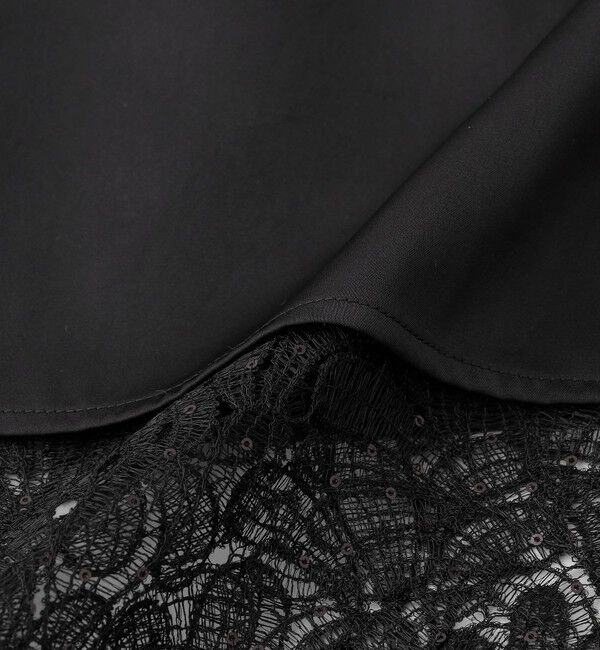  「スパンコールレースキャミドレス」|ワンピース|