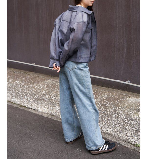 VENCE share style「シアーダンボールデニムプリントGジャン」|ブルゾン・スタジャン|