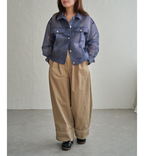 VENCE share style「シアーダンボールデニムプリントGジャン」|ブルゾン・スタジャン|