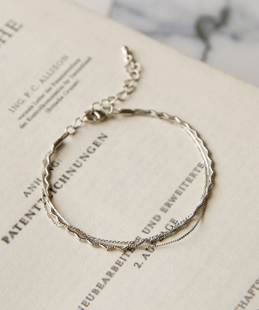 colleca la「ミックスチェーンブレスレット」|ブレスレット・バングル|シルバー