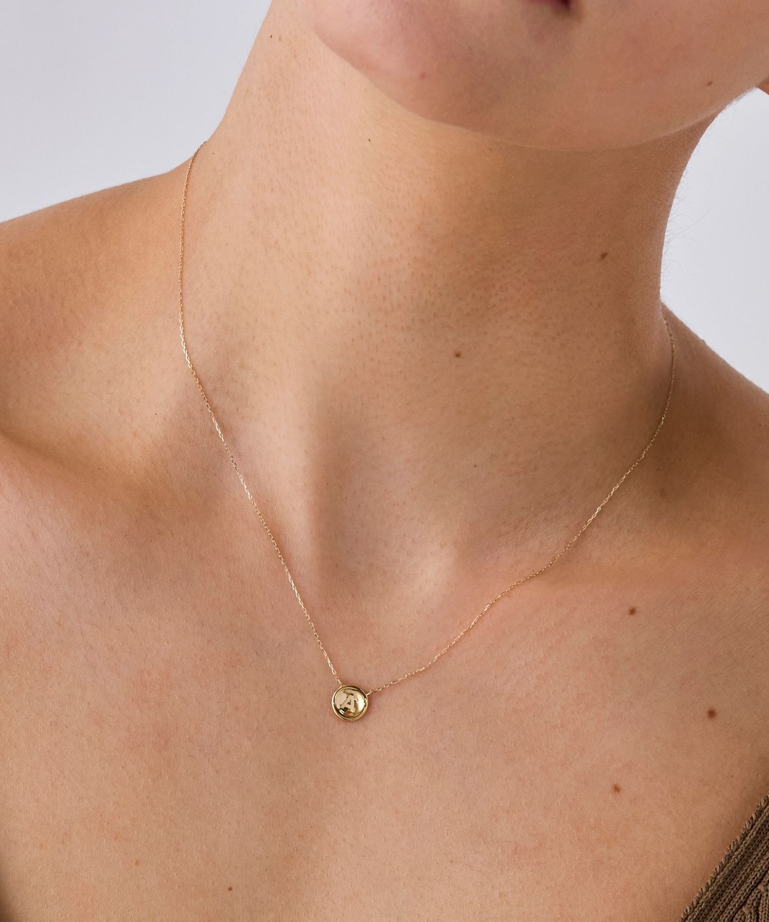 JUPITER「【K10】イニシャルコインネックレス」|ネックレス|