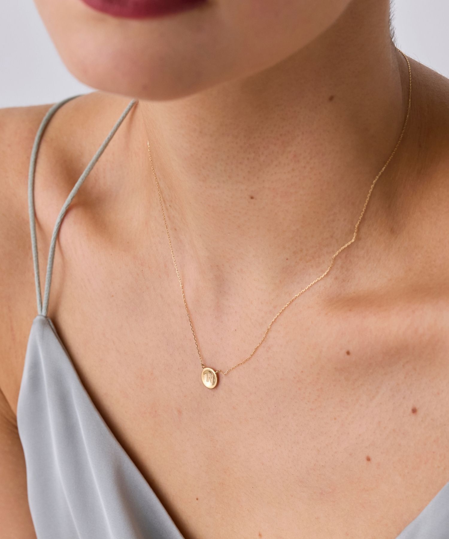 JUPITER「【K10】イニシャルコインネックレス」|ネックレス|