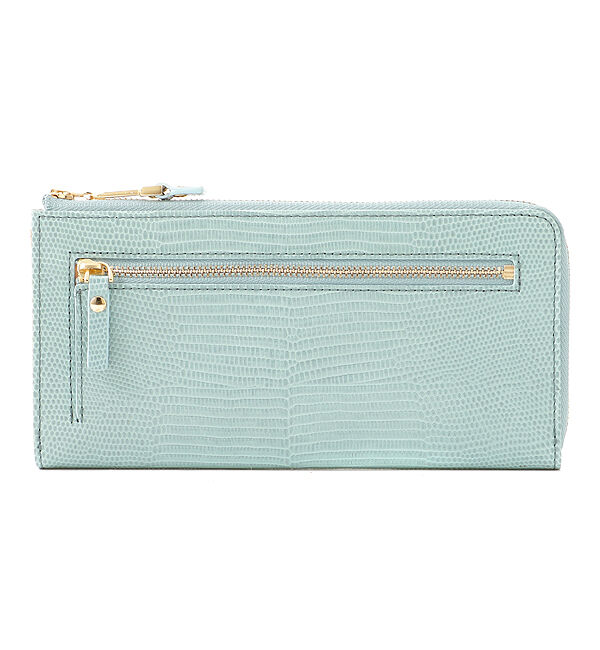 TOPKAPI 「イタリアンレザー・リザード型押し・Lファスナー長財布マチ付き LUCIA[ルチア]」|財布|ミントグリーン