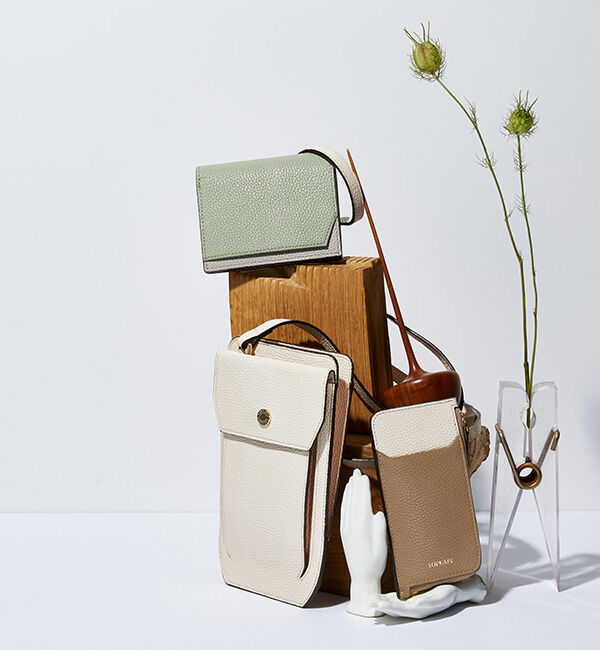 TOPKAPI 「バイカラー レザー モバイルポシェット LEAN リーン」|モバイルケース|