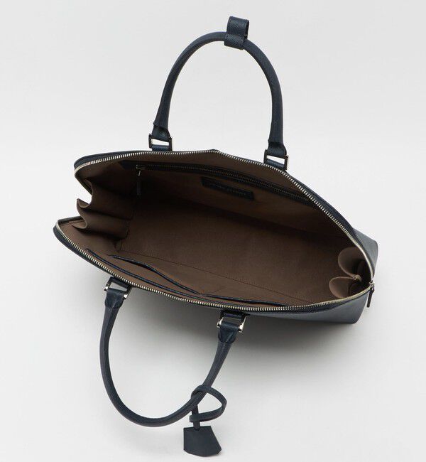 UNITED ARROWS「レザー ラウンド ブリーフケース」|ビジネスバッグ|