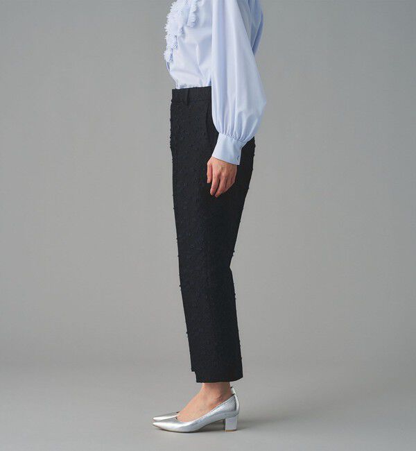 UNITED ARROWS「フラワー カットジャガード テーパードパンツ」|スラックス|