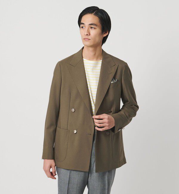 UNITED ARROWS「ウール モヘヤ 4ボタン ダブルブレストブレザー S‐MODEL」|テーラードジャケット|