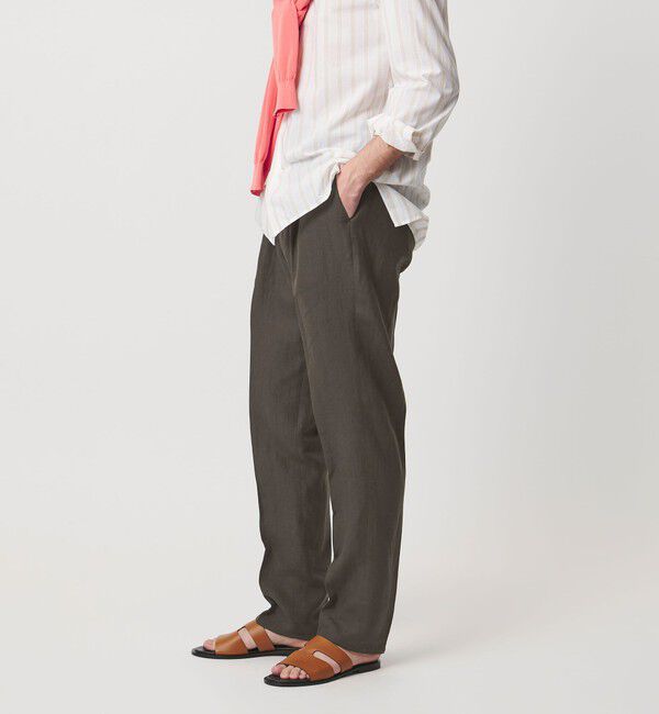 UNITED ARROWS「＜BERWICH＞SAKE/1プリーツ イージー スラックス」|スラックス|DK.BROWN