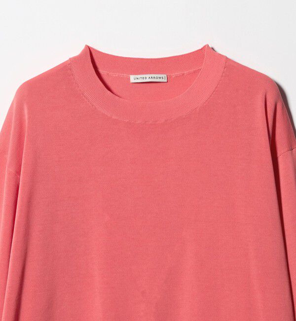 UNITED ARROWS「ハイツイストコットン ハイゲージ クルーネックニット 接触冷感」|ニット・セーター|