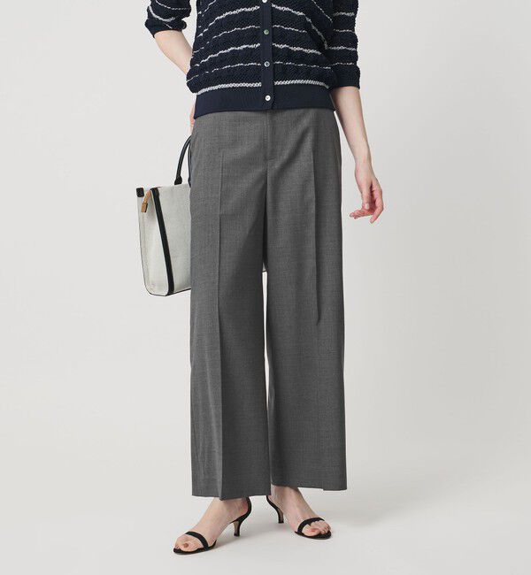 UNITED ARROWS「ノータック ストレート ワイドパンツ」|その他|DK.GRAY