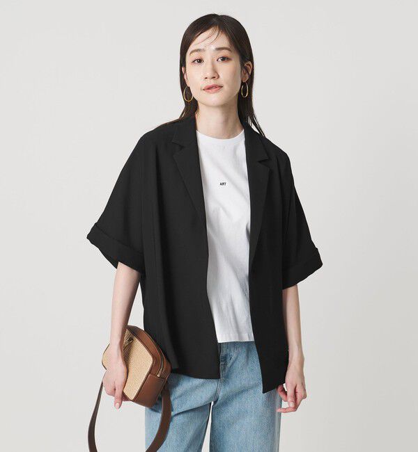 UNITED ARROWS「イージー テーラード ジャケット ‐吸水速乾 帯電防止 接触冷感 ウォッシャブル‐」|テーラードジャケット|