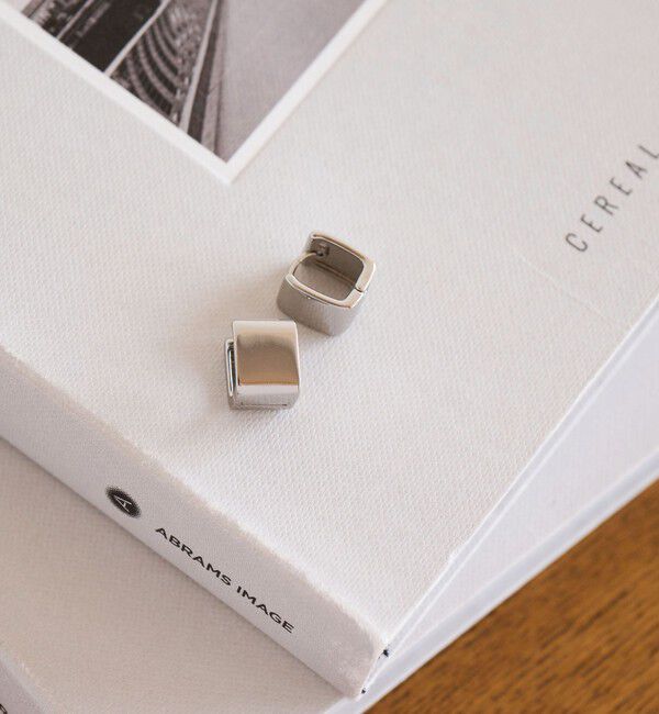 UNITED ARROWS green label relaxing「【WEB限定】スクエアクリップ フープピアス」|ピアス|SILVER