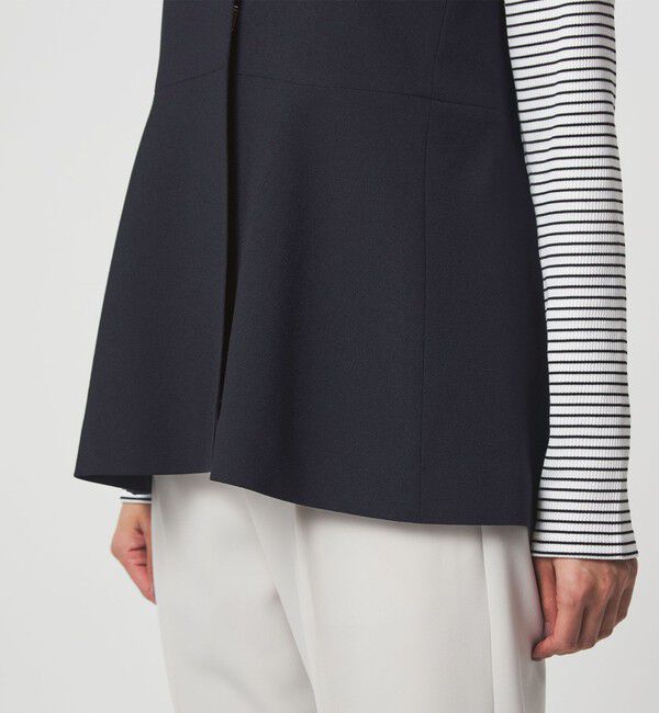 UNITED ARROWS green label relaxing「［size SHORTあり］fleurie(フルリー) ペプラム ジレ」|ベスト・ジレ|