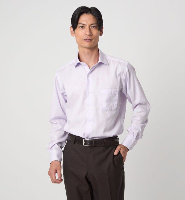 UNITED ARROWS green label relaxing「コットン ナローストライプ ワイドカラー ドレスシャツ -イージーアイロン-」|シャツ・ブラウス|LILAC