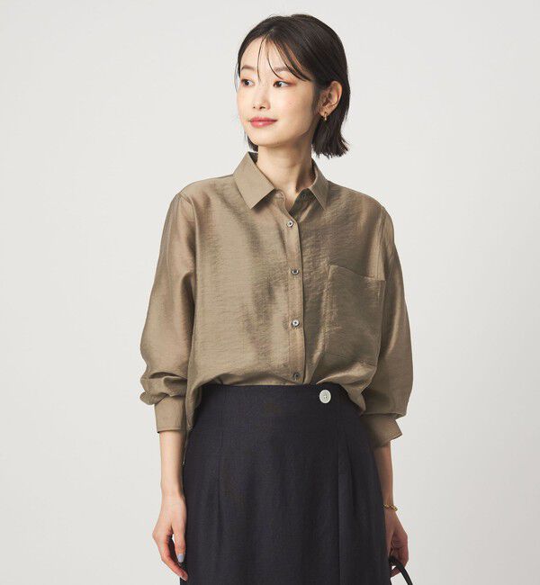 UNITED ARROWS green label relaxing「エアリー シアー ロングスリーブ シャツ ウォッシャブル 接触冷感」|シャツ・ブラウス|