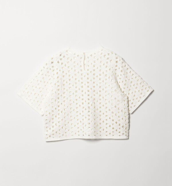 EMMEL REFINES「＜EMMEL REFINES＞EM HW フラワーシシュウ ショートスリーブ ニット」|ニット・セーター|