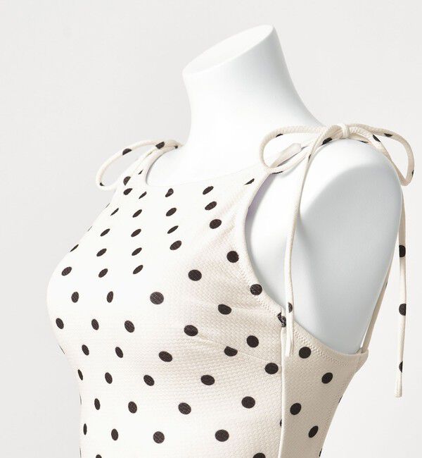 UNITED ARROWS green label relaxing「ハイネックWリボン ドット柄 ワンピース スイムウェア / 水着」|その他|