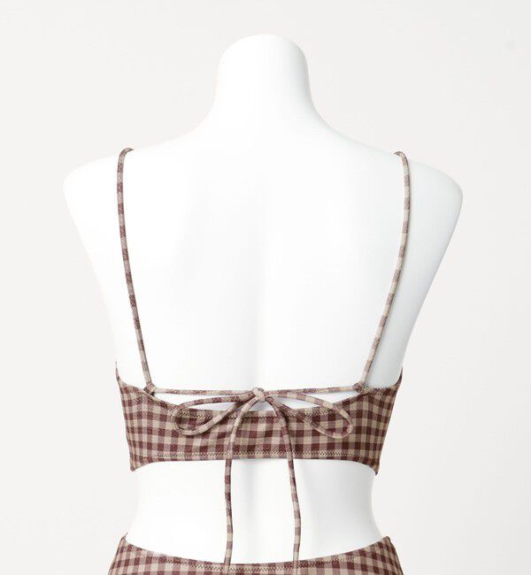 UNITED ARROWS green label relaxing「ハイネックビスチェ チェック柄 A スイムウェア / 水着」|スポーツ|