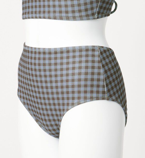 UNITED ARROWS green label relaxing「ハイネックビスチェ チェック柄 A スイムウェア / 水着」|スポーツ|