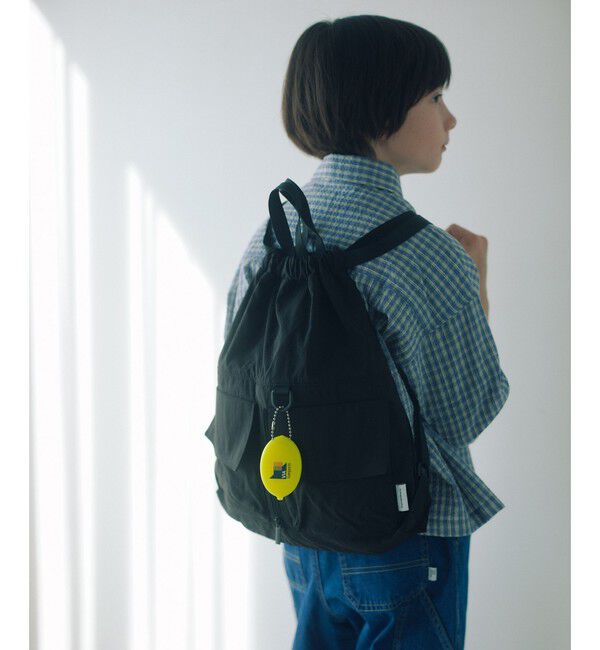 UNITED ARROWS green label relaxing「ナップサック / リュック / キッズ はっ水」|リュック|BLACK