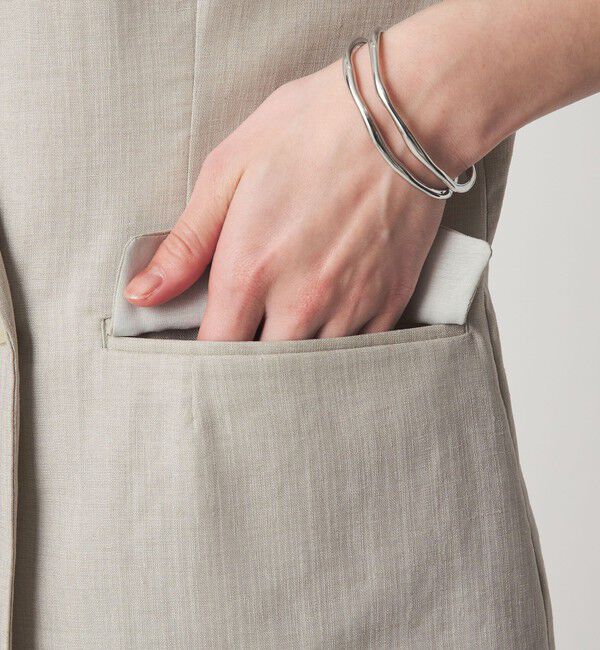 UNITED ARROWS green label relaxing「［size SHORTあり］ライト リネンライク ハーフスリーブ ジャケット UVカット 通気性」|テーラードジャケット|