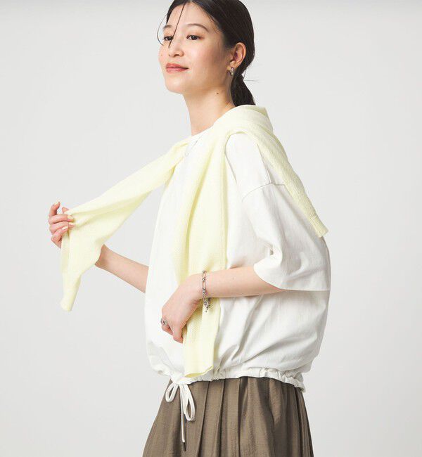 UNITED ARROWS green label relaxing「【WEB限定】＜at ease＞ドロスト カットソー 接触冷感 UVカット 遮熱」|Tシャツ・カットソー|