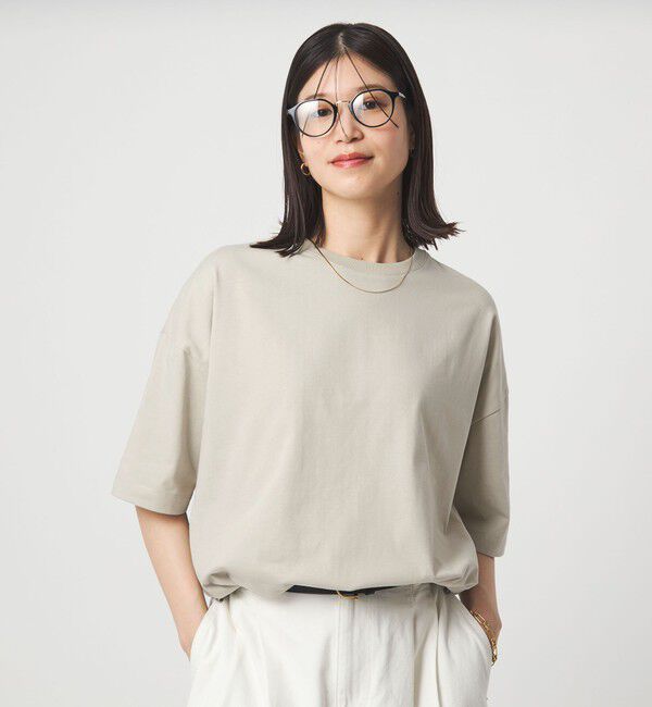 UNITED ARROWS green label relaxing「【WEB限定】＜at ease＞ドロスト カットソー 接触冷感 UVカット 遮熱」|Tシャツ・カットソー|