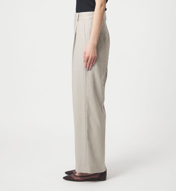 UNITED ARROWS green label relaxing「［size SHORT/TALLあり］ライト リネンライク ストレート パンツ UVカット 通気性」|スラックス|