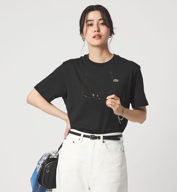 UNITED ARROWS green label relaxing「＜LACOSTE＞ショートスリーブ Tシャツ」|Tシャツ・カットソー|BLACK