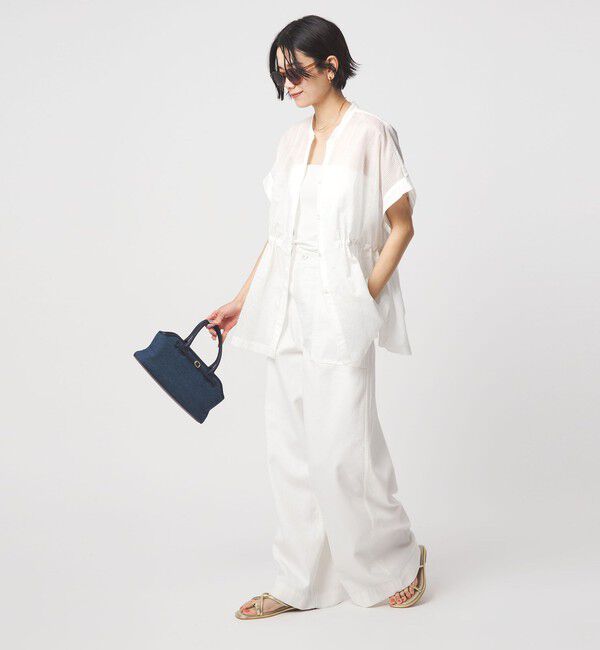 UNITED ARROWS green label relaxing「【結論シリーズ】ギャザーハイウエストブラウス［size SHORTあり］」|シャツ・ブラウス|