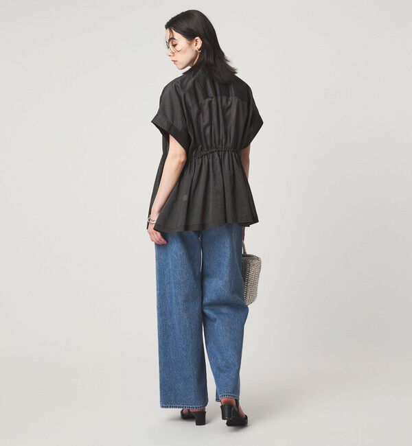 UNITED ARROWS green label relaxing「【結論シリーズ】ギャザーハイウエストブラウス［size SHORTあり］」|シャツ・ブラウス|