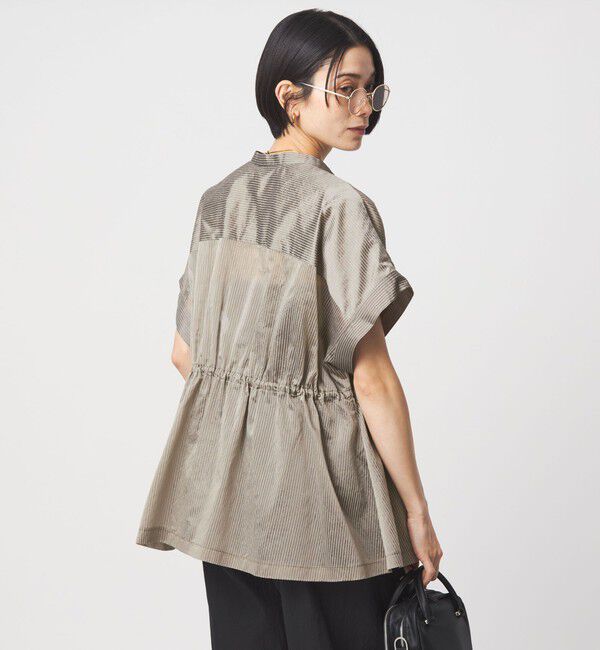 UNITED ARROWS green label relaxing「【結論シリーズ】ギャザーハイウエストブラウス［size SHORTあり］」|シャツ・ブラウス|