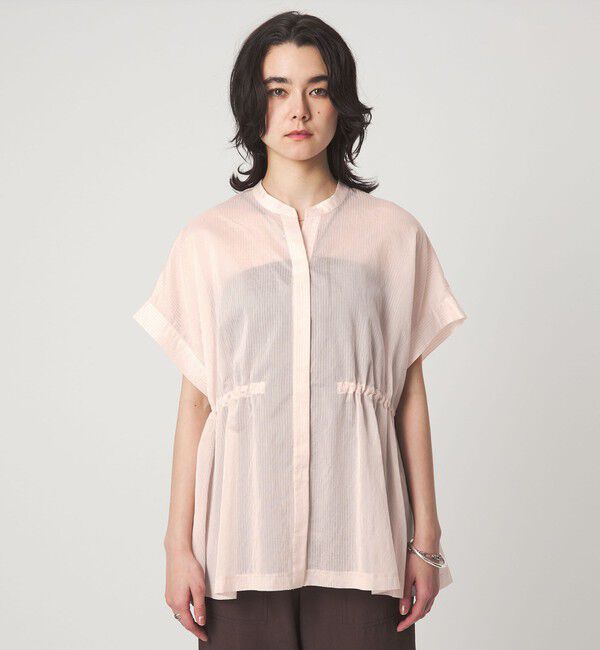 UNITED ARROWS green label relaxing「【結論シリーズ】ギャザーハイウエストブラウス［size SHORTあり］」|シャツ・ブラウス|