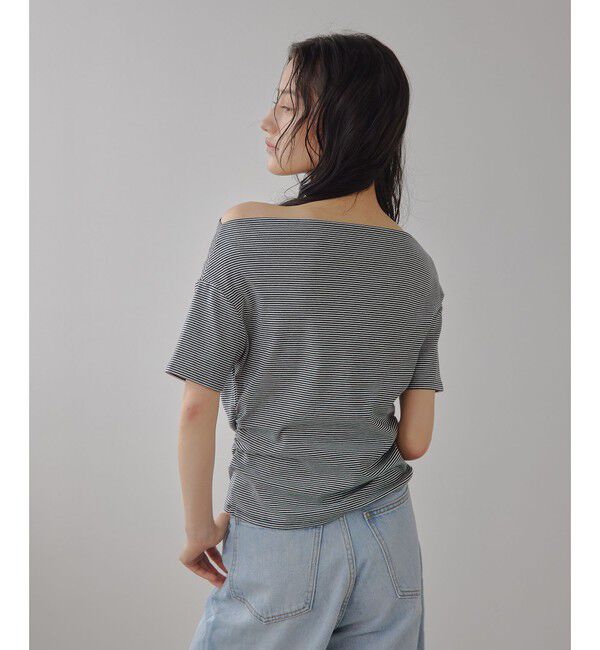 EMMEL REFINES「＜EMMEL REFINES＞EM ベアフライス オフショル トップス」|Tシャツ・カットソー|