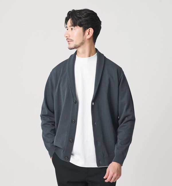 BEAUTY&YOUTH UNITED ARROWS「【WEB限定 WARDROBE SMART】KOUKIN ショールカラー カーディガン【抗菌・防臭】」|カーディガン|COBALT