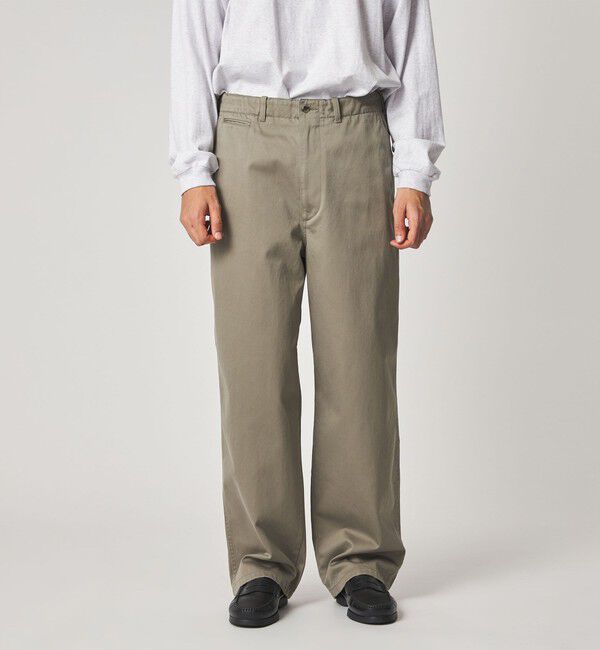 STEVEN ALAN「＜Steven Alan＞ ウエポン ニドム アーミー ノープリーツ トラウザーズ」|チノ|