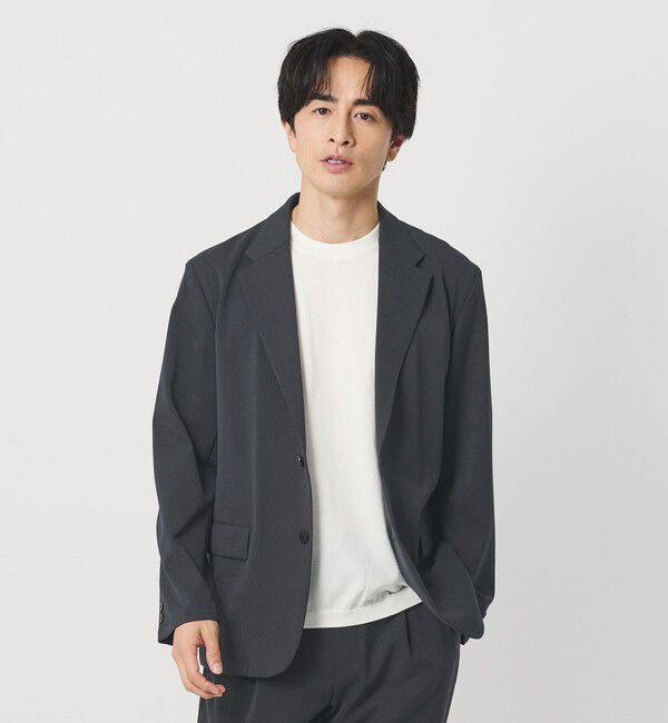 BEAUTY&YOUTH UNITED ARROWS「トリクシオン/TRIXION シャンブレー コンフォート ジャケット セットアップ対応 ウォッシャブル」|テーラードジャケット|