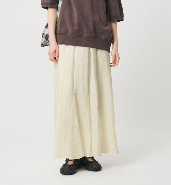 BEAUTY&YOUTH UNITED ARROWS「セルロースナイロン ワッシャーロングスカート ウォッシャブル」|スカート|