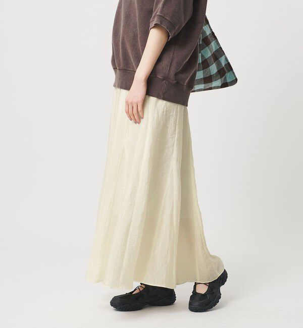 BEAUTY&YOUTH UNITED ARROWS「セルロースナイロン ワッシャーロングスカート ウォッシャブル」|スカート|