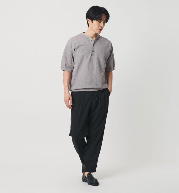 BEAUTY&YOUTH UNITED ARROWS「エアミラノ ヘンリーネック ニット ウォッシャブル 抗菌 防臭機能付き 」|ニット・セーター|