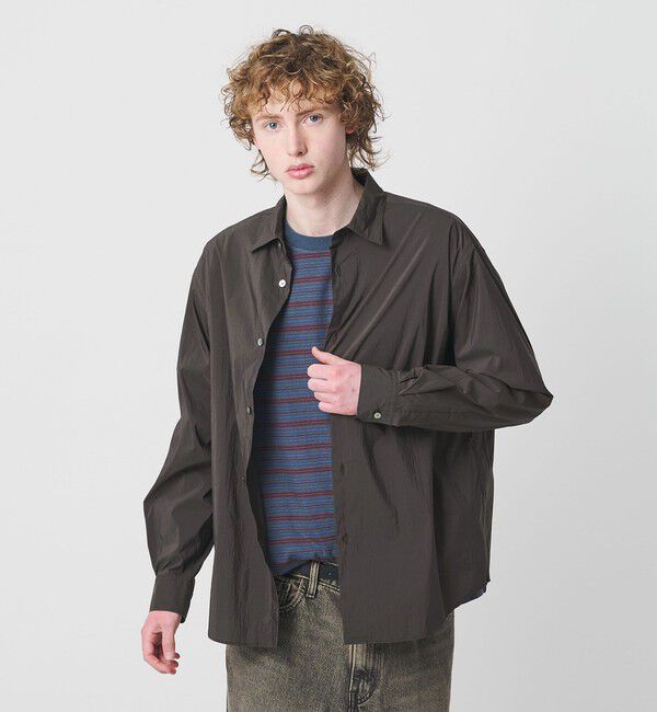 BEAUTY&YOUTH UNITED ARROWS「ライト コットンナイロン ワッシャー レギュラーシャツ GRANDE TAPERD型」|シャツ・ブラウス|