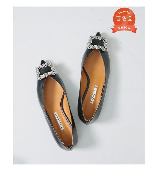 Demi-Luxe BEAMS 「PIPPICHIC / ANNA V JEWERLY ビジュー パンプス」|パンプス|BLACK