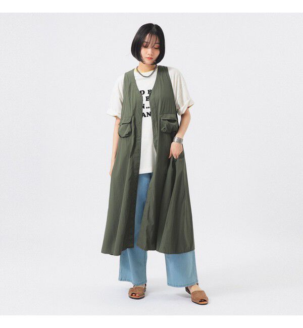 BEAMSBOY「ナイロン タッサー C-1 ノースリーブ ワンピース」|ワンピース|OLIVE