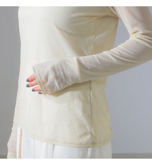 Demi-Luxe BEAMS 「シアーコットン ロングスリーブTシャツ」|Tシャツ・カットソー|