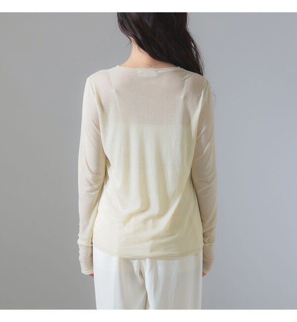 Demi-Luxe BEAMS 「シアーコットン ロングスリーブTシャツ」|Tシャツ・カットソー|