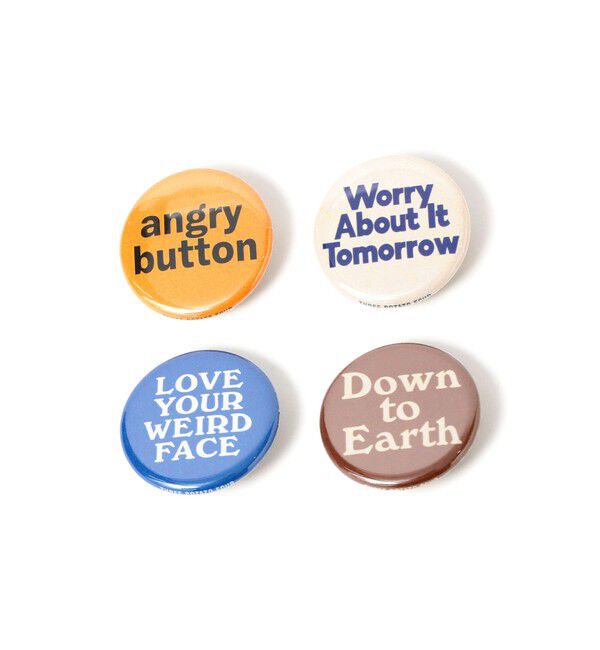 BEAMSBOY「THREE POTATO FOUR / 缶バッジ 4pcs」|その他|BRN/YEL/WHT/BLU