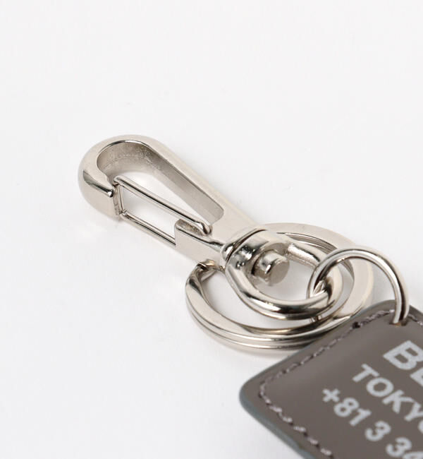 BEAMS「bPr BEAMS / レザー リフレクター TAG キーホルダー」|チャーム・キーホルダー|