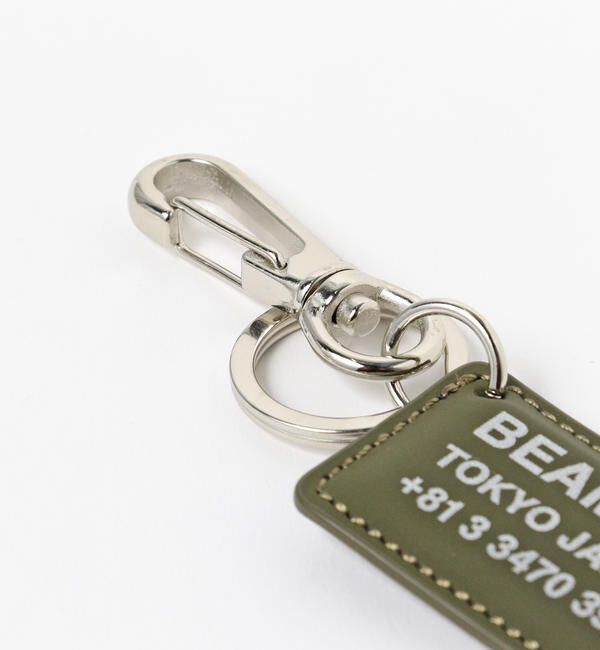 BEAMS「bPr BEAMS / レザー リフレクター TAG キーホルダー」|チャーム・キーホルダー|